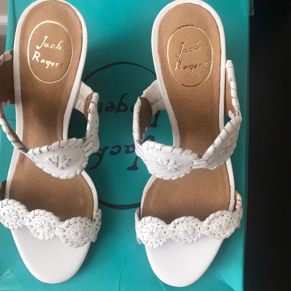 New Jack Roger White Luccia Sandals